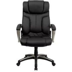 Emma And Oliver High Back Folding Black LeatherSoft Executive Swivel Office Chair With Arms -Home furnishings 5978578 ALT3