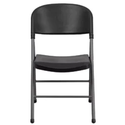 Emma And Oliver 6 Pack 330 Lb. Capacity Black Plastic Folding Chair - Charcoal Frame - Event Chair 8 Emma And Oliver 6 Pack 330 Lb. Capacity Black Plastic Folding Chair - Charcoal Frame - Event Chair -Home furnishings 5978595 ALT2