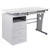 Emma And Oliver Maple Desk With Three Drawer Single Pedestal And Pull-Out Keyboard Tray -Home furnishings 5978599 White