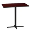 Emma And Oliver 30"x42" Black Laminate Bar Table Top-23.5"x29.5" Base -Home furnishings 5978604 Mahogany