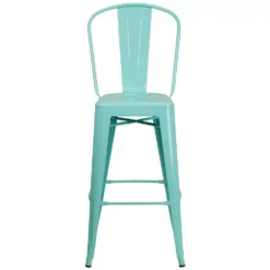 Emma And Oliver Commercial Grade 30"H Copper Metal Indoor-Outdoor Barstool With Back -Home furnishings 5978625 ALT3