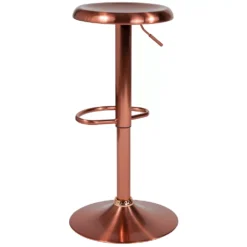 Emma And Oliver Adjustable Height Retro Barstool In Gold Finish -Home furnishings 5978627 ALT3