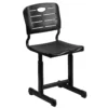 Emma And Oliver Adjustable Height Black Student Chair With Black Pedestal Frame