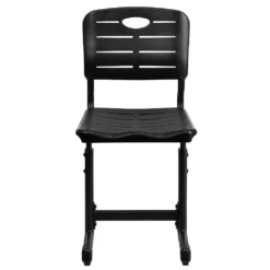 Emma And Oliver Adjustable Height Black Student Chair With Black Pedestal Frame 8 Emma And Oliver Adjustable Height Black Student Chair With Black Pedestal Frame -Home furnishings 5978642 ALT2