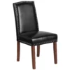 Emma And Oliver Gray Fabric Parsons Chair With Silver Nail Trim -Home furnishings 5978660 Black Leathersoft