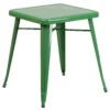 Emma And Oliver Commercial Grade 23.75" Square Yellow Metal Indoor-Outdoor Table 1 Emma And Oliver Commercial Grade 23.75" Square Yellow Metal Indoor-Outdoor Table -Home furnishings 5978677 Green