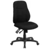 Emma And Oliver Mid-Back Black Fabric 1.5" Back Adjustment Ergonomic Task Office Chair 2 Emma And Oliver Mid-Back Black Fabric 1.5" Back Adjustment Ergonomic Task Office Chair -Home furnishings 5978728