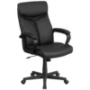Emma And Oliver High Back Black LeatherSoft/Mesh Accent Swivel Office Chair With Arms 1 Emma And Oliver High Back Black LeatherSoft/Mesh Accent Swivel Office Chair With Arms -Home furnishings 5978744