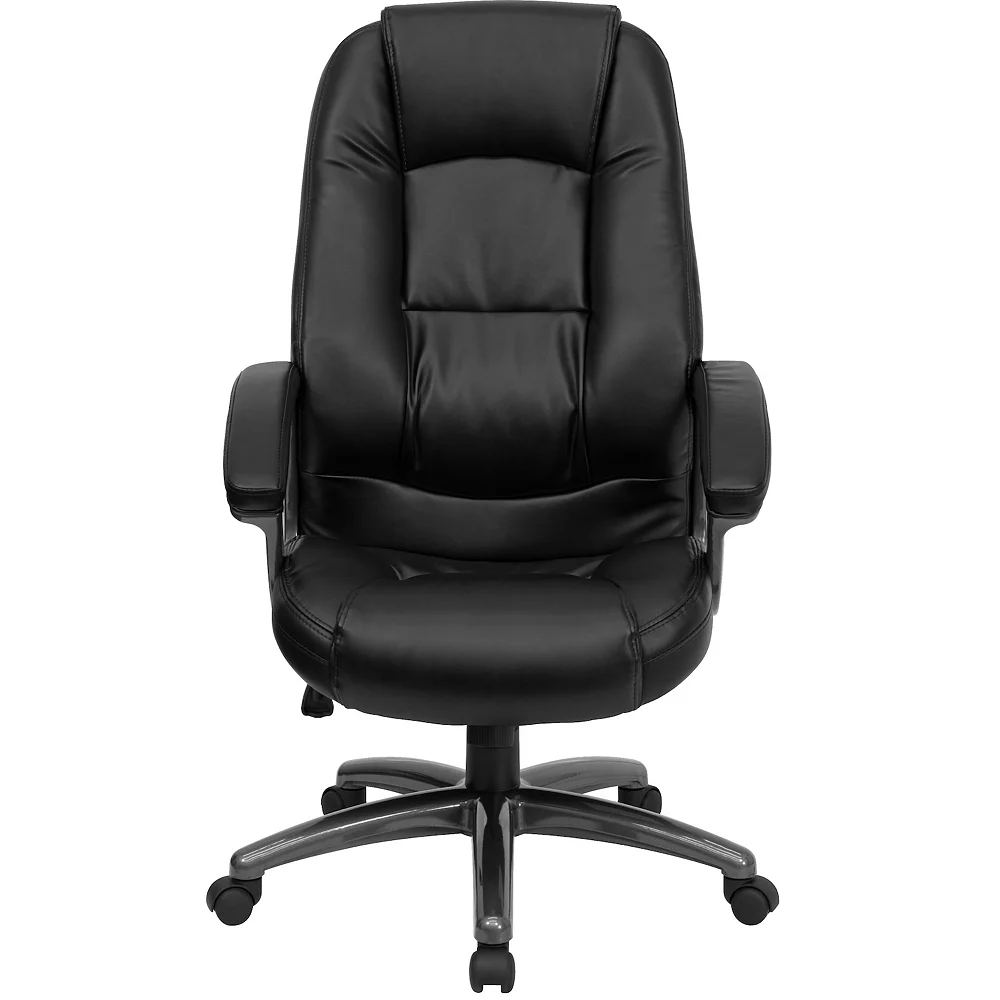 Emma And Oliver High Back Black LeatherSoft Executive Deep Curved Lumbar Ergonomic Office Chair 4 Emma And Oliver High Back Black LeatherSoft Executive Deep Curved Lumbar Ergonomic Office Chair - Image 2