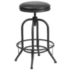 Emma And Oliver 30" Barstool With Swivel Lift Black LeatherSoft Seat -Home furnishings 5978765