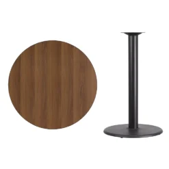 Emma And Oliver 36"RD Mahogany Laminate Bar Table Top-24"RD Base 7 Emma And Oliver 36"RD Mahogany Laminate Bar Table Top-24"RD Base -Home furnishings 5979229 ALT2