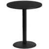 Emma And Oliver 36"RD Mahogany Laminate Bar Table Top-24"RD Base 2 Emma And Oliver 36"RD Mahogany Laminate Bar Table Top-24"RD Base -Home furnishings 5979229 Black