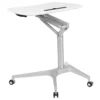Emma And Oliver Mobile Sit-Down, Stand-Up Black Ergonomic Computer Desk - Standing Desk -Home furnishings 5979232 White