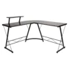 Emma And Oliver L-Shaped Computer Black Desk, Gaming Desk, Home Office Desk, Black Frame -Home furnishings 5979238 Blackblack