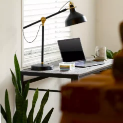 Emma And Oliver 40" Rustic Home Office Folding Computer Desk - Laptop Desk -Home furnishings 5979255 ALT2