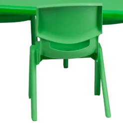 Emma And Oliver 24"W X 48"L Green Plastic Adjustable Activity Table Set-4 Chairs -Home furnishings 5979640 ALT3