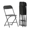 Emma And Oliver Folding Chair - Black Plastic - 4 Pack 650LB Weight Capacity Comfortable Event Chair - Lightweight Folding Chair -Home furnishings 5979654 Black