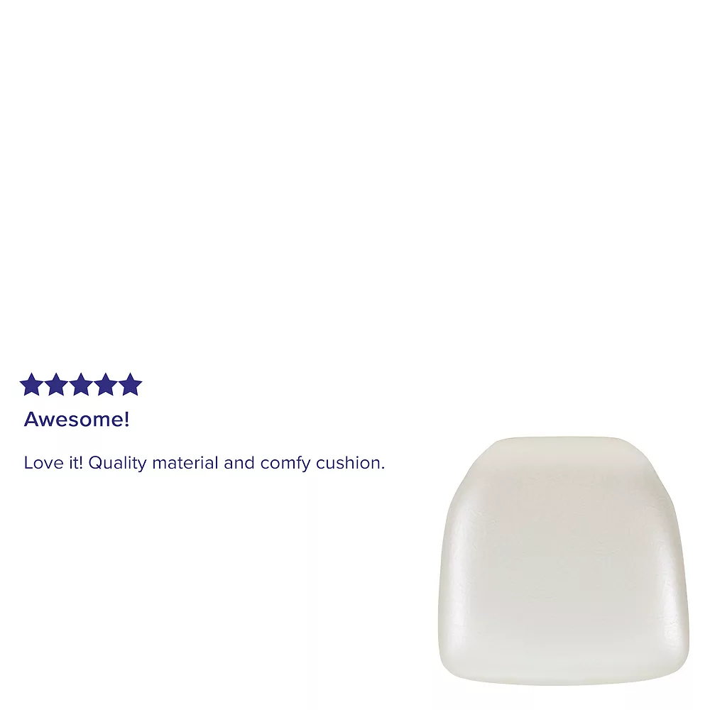 Emma And Oliver Indoor Hard White Fabric Chiavari/Dining Chair Cushion 5 Emma And Oliver Indoor Hard White Fabric Chiavari/Dining Chair Cushion - Image 3