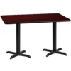 Emma And Oliver 30"x60" Rectangular Mahogany Laminate Table Top With 22"x22" Bases 1 Emma And Oliver 30"x60" Rectangular Mahogany Laminate Table Top With 22"x22" Bases -Home furnishings 5979712 Mahogany