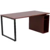 Emma And Oliver Mahogany Computer Desk With Open Storage Pedestal -Home furnishings 5979754