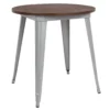 Emma And Oliver 30" Round Silver/Wood Metal Indoor Table 1 Emma And Oliver 30" Round Silver/Wood Metal Indoor Table -Home furnishings 5979758 Silver