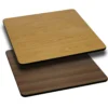 Emma And Oliver 36" Square Black/Mahogany Reversible Laminate Table Top