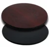 Emma And Oliver 36" Round Black/Mahogany Reversible Laminate Table Top