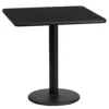 Emma And Oliver 24" Square Natural Laminate Table Top With 18"RD Base -Home furnishings 5980193 Black