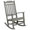 Emma And Oliver All-Weather Poly Resin Rocking Chair In Black - Patio And Backyard Furniture -Home furnishings 5980219 Gray