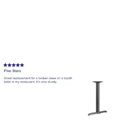 Emma And Oliver 5" X 22" Cast Iron Table T-Base -Home furnishings 5980222 ALT2