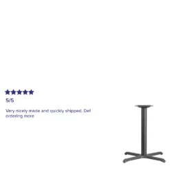 Emma And Oliver 30" X 30" Cast Iron Table X-Base 8 Emma And Oliver 30" X 30" Cast Iron Table X-Base -Home furnishings 5980241 ALT2