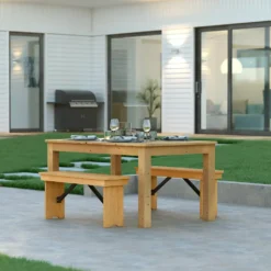 Emma And Oliver 60" X 38" Rectangular Antique Rustic White Solid Pine Farm Dining Table 8 Emma And Oliver 60" X 38" Rectangular Antique Rustic White Solid Pine Farm Dining Table -Home furnishings 5980281 ALT2