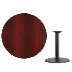 Emma And Oliver 42"RD Natural Laminate Table Top With 24"RD Base 7 Emma And Oliver 42"RD Natural Laminate Table Top With 24"RD Base -Home furnishings 5980330 ALT2