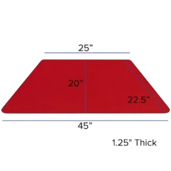 Emma And Oliver Mobile 22.5x45 Trapezoid Red HP Laminate Preschool Activity Table 7 Emma And Oliver Mobile 22.5x45 Trapezoid Red HP Laminate Preschool Activity Table -Home furnishings 5980528 ALT2