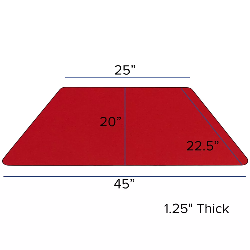 Emma And Oliver Mobile 22.5x45 Trapezoid Red HP Laminate Preschool Activity Table 5 Emma And Oliver Mobile 22.5x45 Trapezoid Red HP Laminate Preschool Activity Table - Image 3