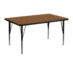 Emma And Oliver 30x48 Oak HP Laminate Preschool Activity Table