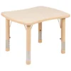 Emma And Oliver 21.875x26.625 Green Plastic Height Adjustable Activity Table -Home furnishings 5980575 Natural