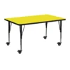 Emma And Oliver Mobile 24x48 Oak HP Laminate Preschool Activity Table -Home furnishings 5980577 Yellow