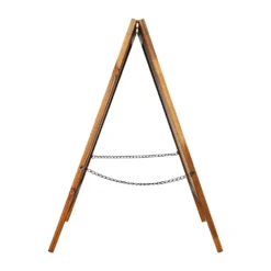 Emma And Oliver Burke Black 40"x20" Rustic Vintage A-Frame Double-Sided Folding Chalkboard With Magnetic Surface For Weddings, Parties, Showers And More -Home furnishings 5985029 ALT4