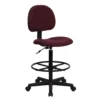 Emma And Oliver Black Fabric Drafting Chair (Cylinders: 22.5"-27"H, 26"-30.5"H) -Home furnishings 5985034 Burgundy