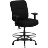 Emma And Oliver 400 Lb. Big & Tall Black Fabric Rectangle Back Ergonomic Draft Chair, Arms 1 Emma And Oliver 400 Lb. Big & Tall Black Fabric Rectangle Back Ergonomic Draft Chair, Arms -Home furnishings 5985041 Black Fabric