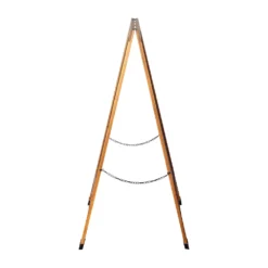 Emma And Oliver Burke Weathered 40"x20" Vintage Double-Sided Folding Magnetic Chalkboard With 8 Chalk Markers, 10 Chalkboard Stencils, Eraser, And 2 Rustic Magnets -Home furnishings 5985045 ALT4