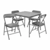 Emma And Oliver Kids Navy 5 Piece Folding Activity Table And Chair Set For Home & Daycare 2 Emma And Oliver Kids Navy 5 Piece Folding Activity Table And Chair Set For Home & Daycare -Home furnishings 5985549 Gray
