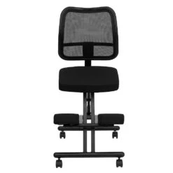 Emma And Oliver Mobile Ergonomic Kneeling Office Chair With Black Mesh Back -Home furnishings 5985683 ALT2