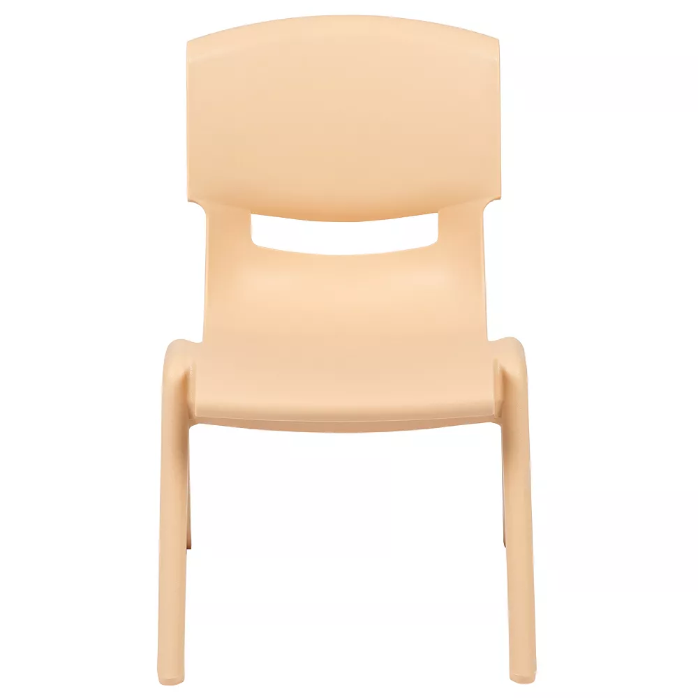 Emma And Oliver 2 Pack Natural Plastic Stackable School Chair With 12"H Seat, Preschool Seating 6 Emma And Oliver 2 Pack Natural Plastic Stackable School Chair With 12"H Seat, Preschool Seating - Image 4