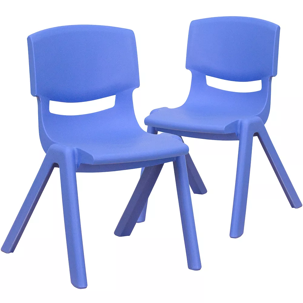 Emma And Oliver 2 Pack Natural Plastic Stackable School Chair With 12"H Seat, Preschool Seating 3 Emma And Oliver 2 Pack Natural Plastic Stackable School Chair With 12"H Seat, Preschool Seating