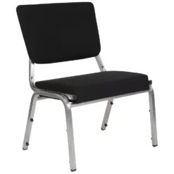 Emma And Oliver 1000 Lb. Black Antimicrobial Vinyl Bariatric Open Back Chair