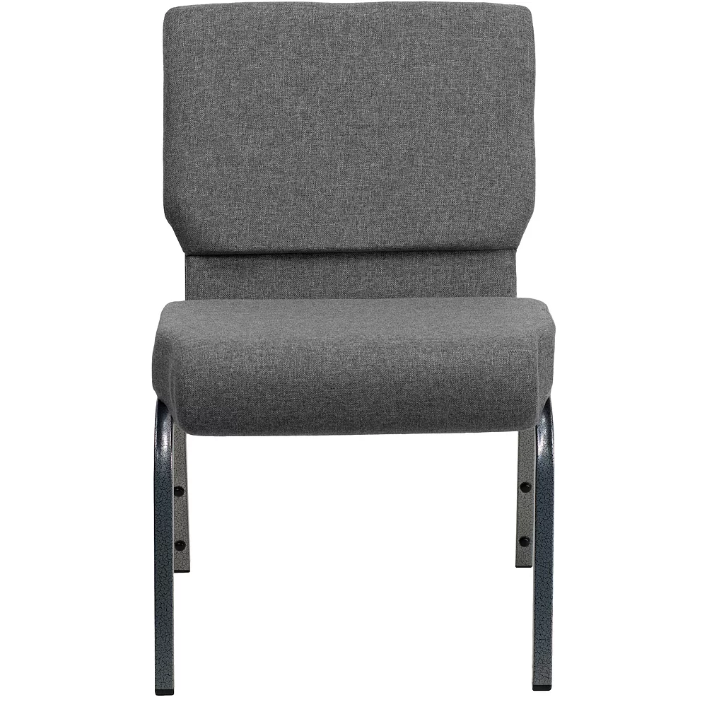 Emma And Oliver 21"W Stacking Church Chair In Black Fabric - Silver Vein Frame 6 Emma And Oliver 21"W Stacking Church Chair In Black Fabric - Silver Vein Frame - Image 4