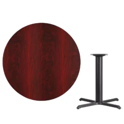 Emma And Oliver 42"RD Natural Laminate Table Top With 33"x33" Base -Home furnishings 6004021 ALT2