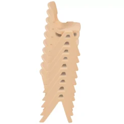 Emma And Oliver 10 Pack Nat Plastic Stackable School Chair With 12" Seat Height - Preschool Seating